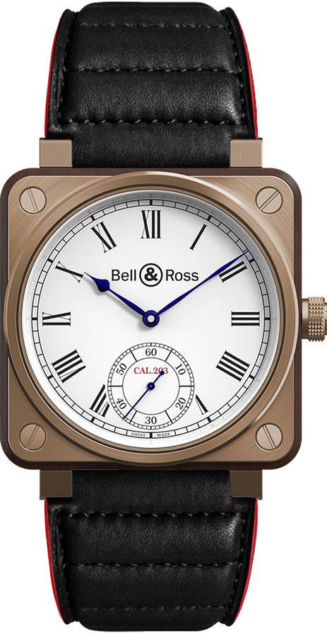 Bell Ross Aviation Instruments Manual Winding White Mens Watch BR-01-INSTRUMENT-DE-MARINE-B-V-053 