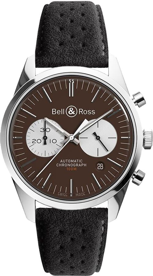 Bell Ross Vintage Self winding Automatic Brown Mens Watch BR-126-OFFICER-BROWN-B-F-020 
