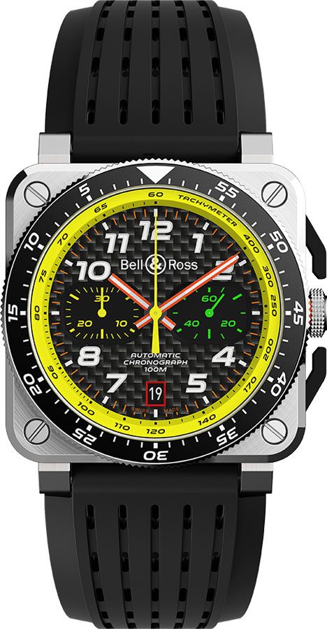 Bell Ross Aviation Instruments Self winding Automatic Black Mens Watch BR-03-94-RS19 