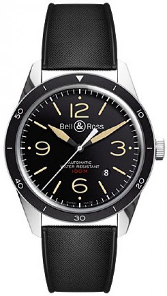 Bell Ross Vintage Black Mens Watch BR-123-SPORT-HERITAGE 