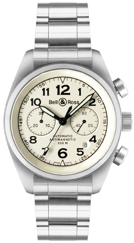 Bell Ross Vintage Beige Mens Watch BR-126-VINTAGE-BEIGE 