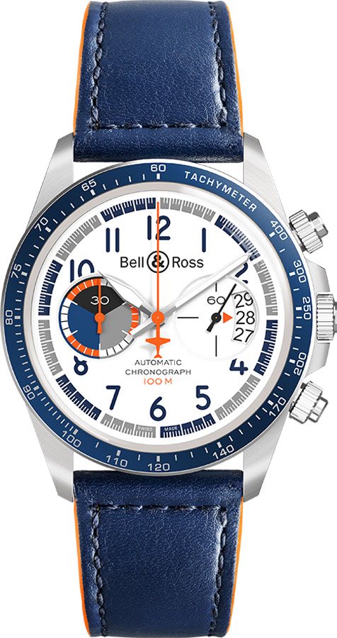 Bell Ross Vintage Self winding Automatic White Mens Watch BR-V2-94-RACING-BIRD 