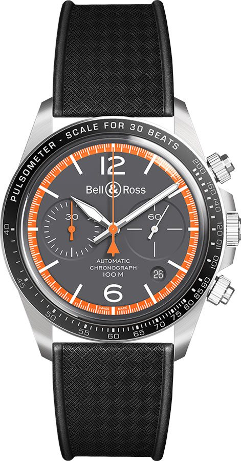 Bell Ross Vintage Self winding Automatic Grey Mens Watch BR-V2-94-GARDE-COTES 