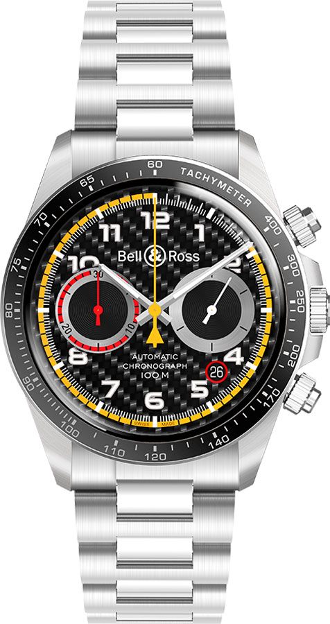 Bell Ross Vintage Self winding Automatic Black Mens Watch BR-V2-94-RS18-SST 