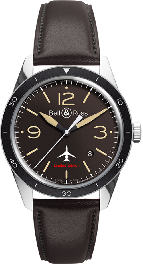 Bell Ross Vintage Self winding Automatic Brown Mens Watch BR-123-FALCON 
