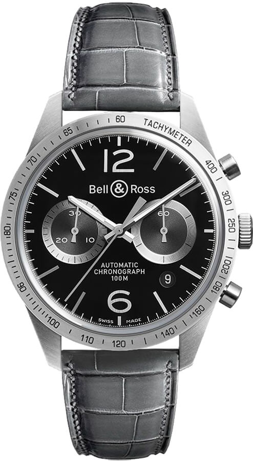 Bell Ross Vintage Self winding Automatic Black Mens Watch BR-126-GT-B-A-046 