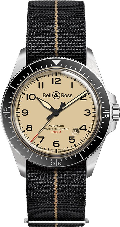 Bell Ross Vintage Self winding Automatic Beige Mens Watch BR-V2-92-MILITARY-BEIGE 