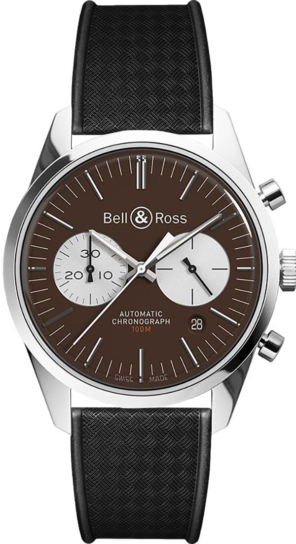 Bell Ross Vintage Self winding Automatic Brown Mens Watch BR-126-OFFICER-BROWN-B-P-027 