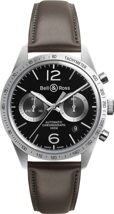 Bell Ross Vintage Self winding Automatic Black Mens Watch BR-126-GT-B-V-046 