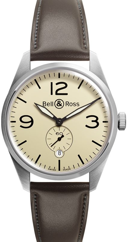 Bell Ross Vintage Beige Mens Watch BR-123-ORIGINAL-BEIGE 