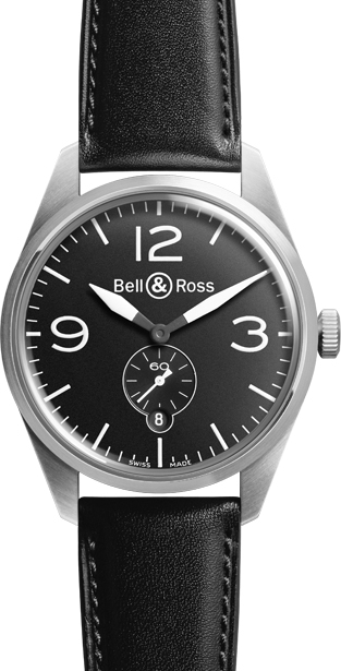 Bell Ross Vintage Black Mens Watch BR-123-ORIGINAL-BLACK 