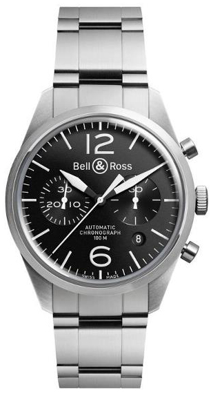 Bell Ross Vintage Self winding Automatic Black Mens Watch BR-126-ORIGINAL-BLACK-STEEL 