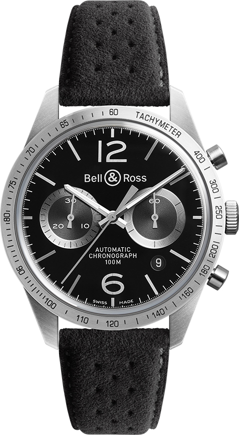 Bell Ross Vintage Self winding Automatic Black Mens Watch BR-126-GT 
