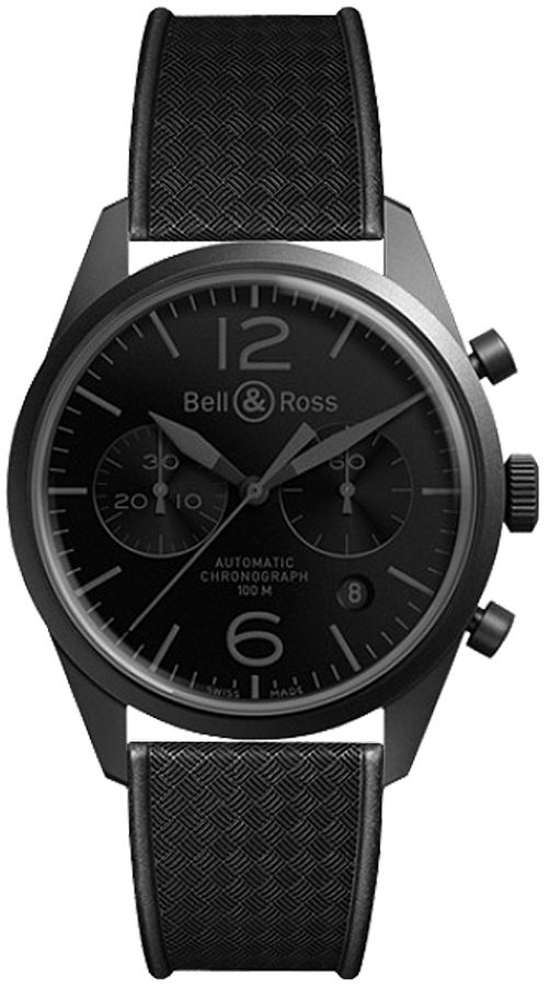 Bell Ross Vintage Self winding Automatic Black Mens Watch BR-126-ORIGINAL-PHANTOM 