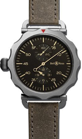 Bell Ross Vintage Black Mens Watch WW2-REGULATEUR 