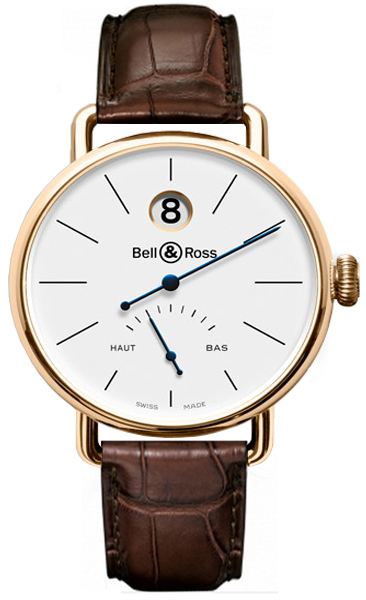 Bell Ross Vintage White Watch WW1-HEURE-SAUTANTE-PINK-GOLD 