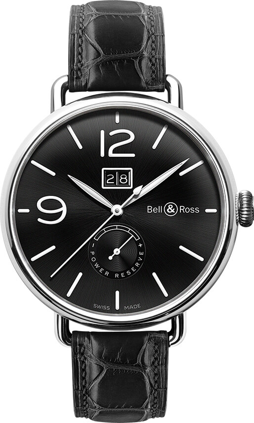 Bell Ross Vintage Self winding Automatic White Mens Watch WW1-90-GRANDE-DATE-RESERVE-DE-MARCHE 