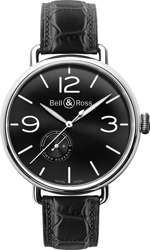 Bell Ross Vintage Self winding Automatic Black Mens Watch WW1-97-RESERVE-DE-MARCHE 