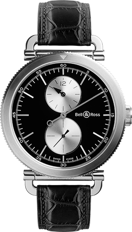 Bell Ross Vintage Self winding Automatic Black Mens Watch WW2-REGULATEUR-OFFICER 