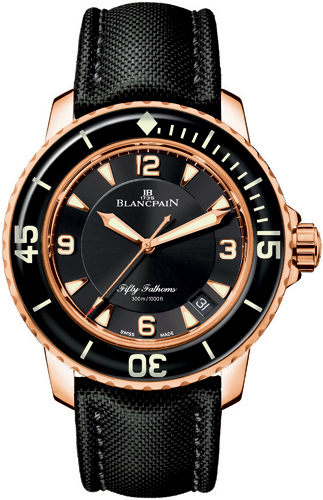Blancpain 50 Fathoms Self-winding Automatic Black Mens Watch 5015-3630-52 