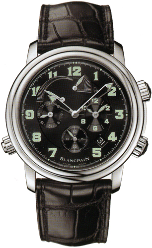 Blancpain Leman GMT Alarm Self-winding Automatic Black Mens Watch 2041-1130M-53B 