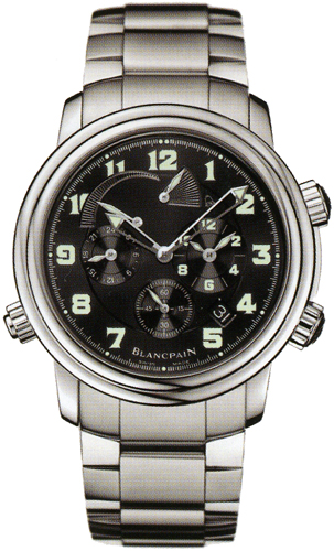 Blancpain Leman GMT Alarm Self-winding Automatic Black Mens Watch 2041-1130M-71 