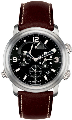 Blancpain Leman GMT Alarm Self-winding Automatic Black Mens Watch 2041-1230-63B 
