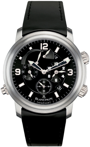 Blancpain Leman GMT Alarm Self-winding Automatic Black Mens Watch 2041-1230-64B 