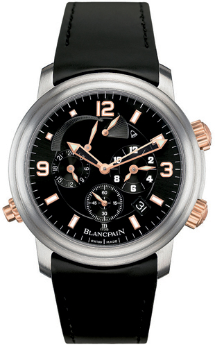 Blancpain Leman GMT Alarm Self-winding Automatic Black Mens Watch 2041-12A30-64B 