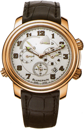 Blancpain Leman GMT Alarm Self-winding Automatic Silver Mens Watch 2041-3642M-53B 