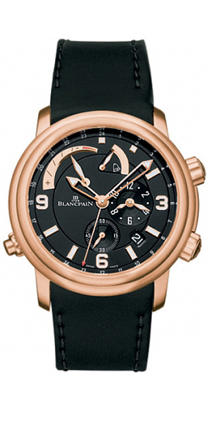 Blancpain Leman GMT Alarm Self-winding Automatic Black Mens Watch 2841-36B30-64B 
