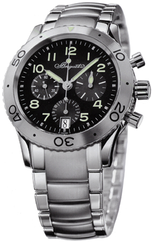 Breguet Type XX - XXI - XXII Self winding Automatic Black Mens Watch 3820-STH-2SW9 