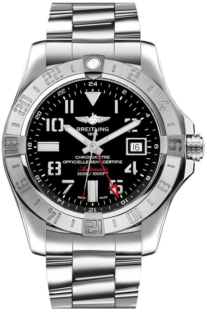 Breitling Avenger Self winding Automatic Chronometer Black Mens Watch A32390111B2A1 