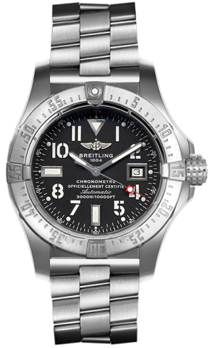Breitling Avenger Self winding Automatic Chronometer Black Mens Watch A1733010-B906-147A 