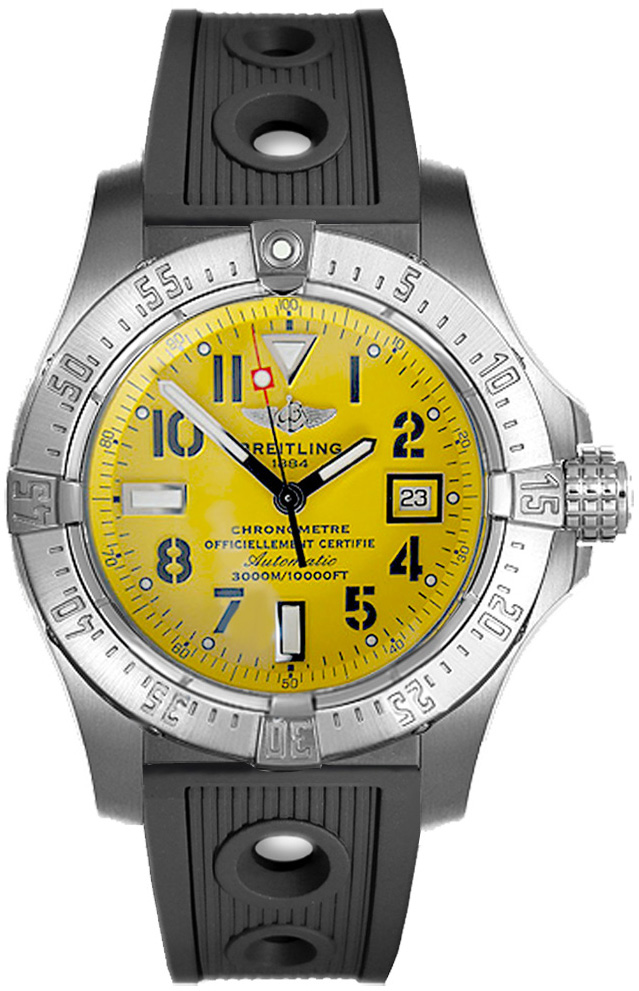 Breitling Avenger Self Winding Automatic Chronometer Yellow Mens Watch A1733010-I513-200S 