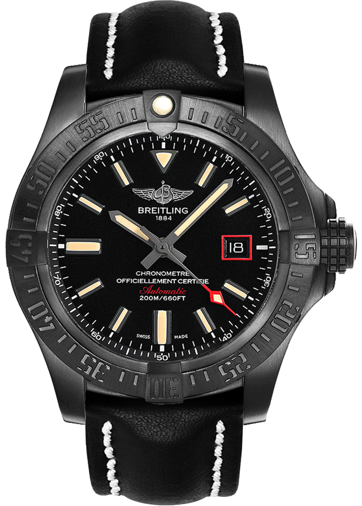 Breitling Avenger Self winding Automatic Black Mens Watch V1731110-BD74-435X 