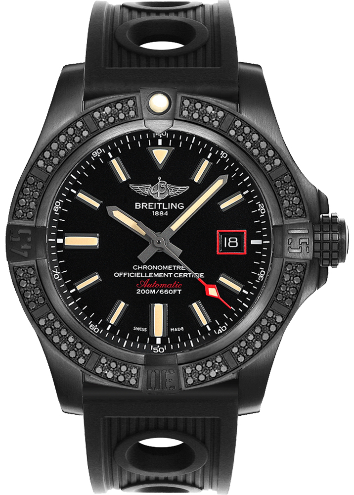Breitling Avenger Self winding Automatic Black Mens Watch V17311AT-BD74-200S 