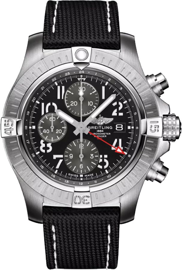 Breitling Avenger Chronograph GMT 45 Steel Men's Watch A24315101B1X1 