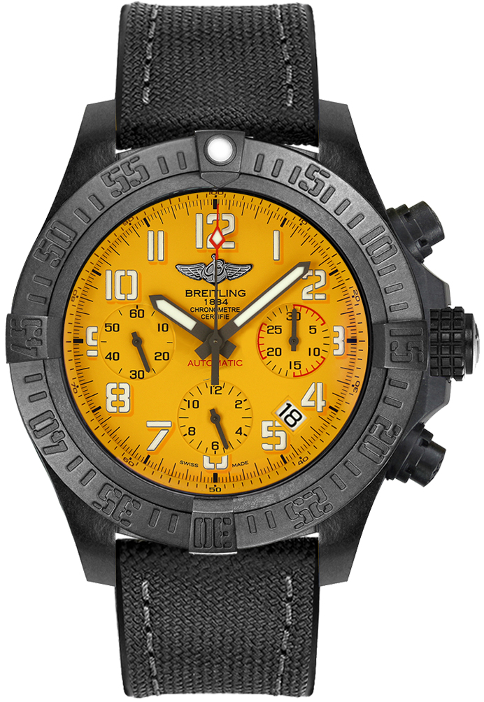 Breitling Avenger Self winding Automatic Chronometer Yellow Mens Watch XB0180E4-I534-253S 