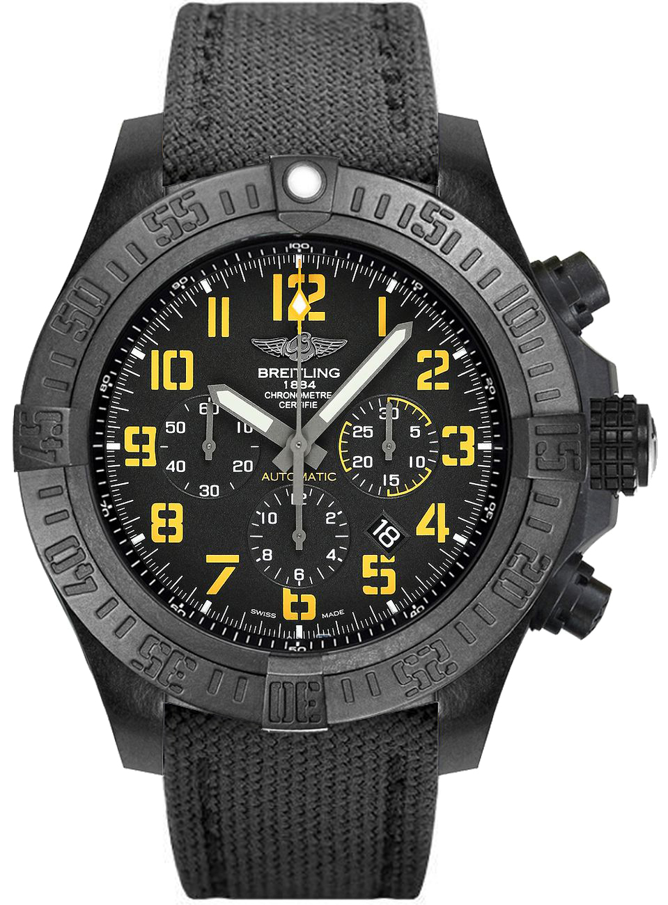 Breitling Avenger Self winding Automatic Black Mens Watch XB01701A-BF92-100W 