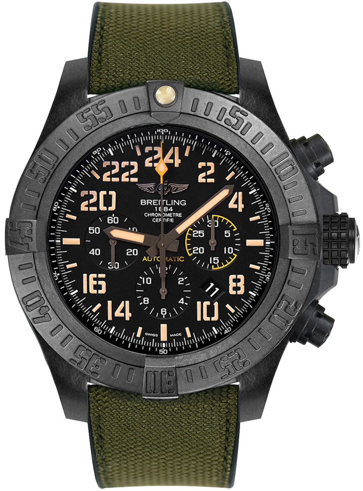 Breitling Avenger Self winding Automatic Black Mens Watch XB12101A-BF46-283S 