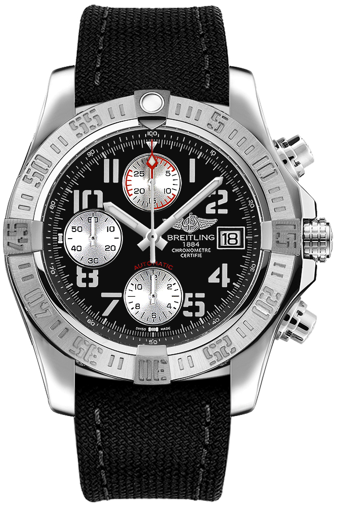 Breitling Avenger II Black Dial 43mm Steel Men's Watch A1338111/BC33-103W 