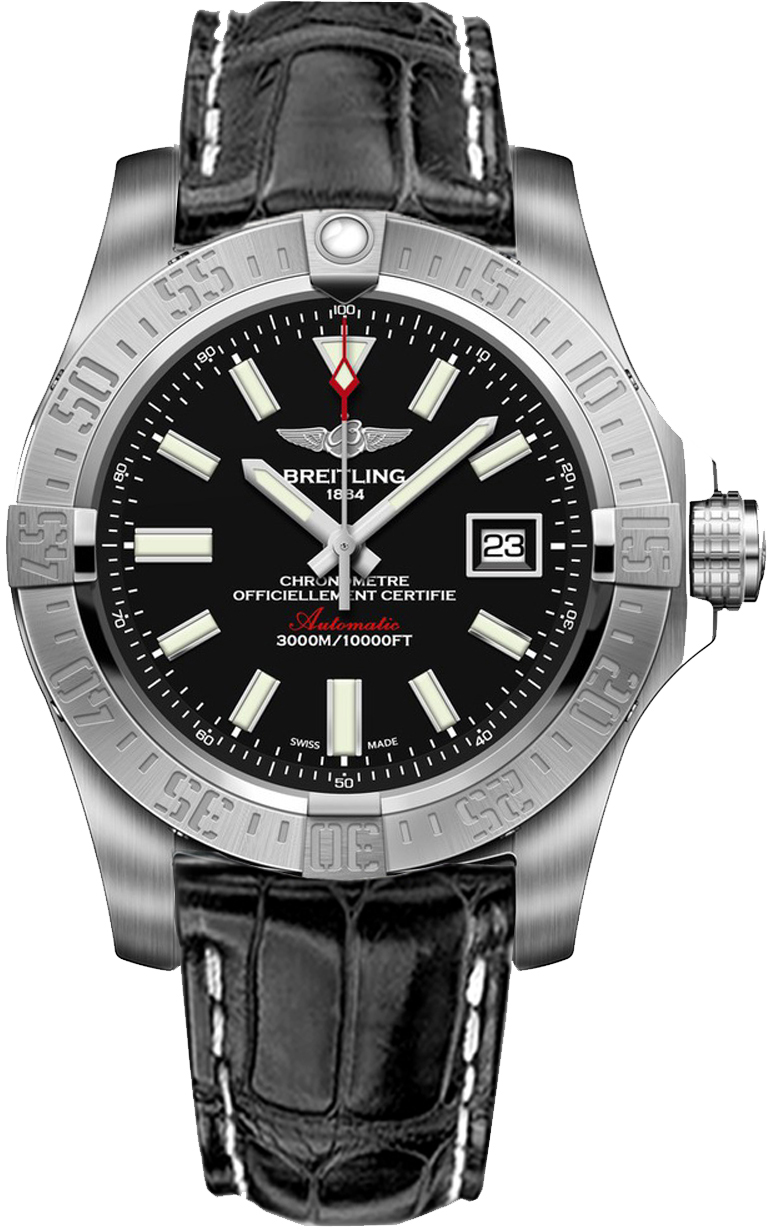 Breitling Avenger Self winding Automatic Chronometer Black Mens Watch A1733110-BC30-744P 