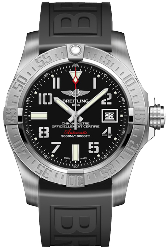 Breitling Avenger II Seawolf Black Dial Men's Watch A17331101B1S2 