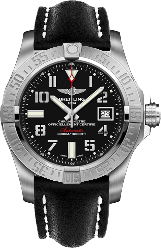 Breitling Avenger Self winding Automatic Chronometer Black Mens Watch A1733110-BC31-435X 