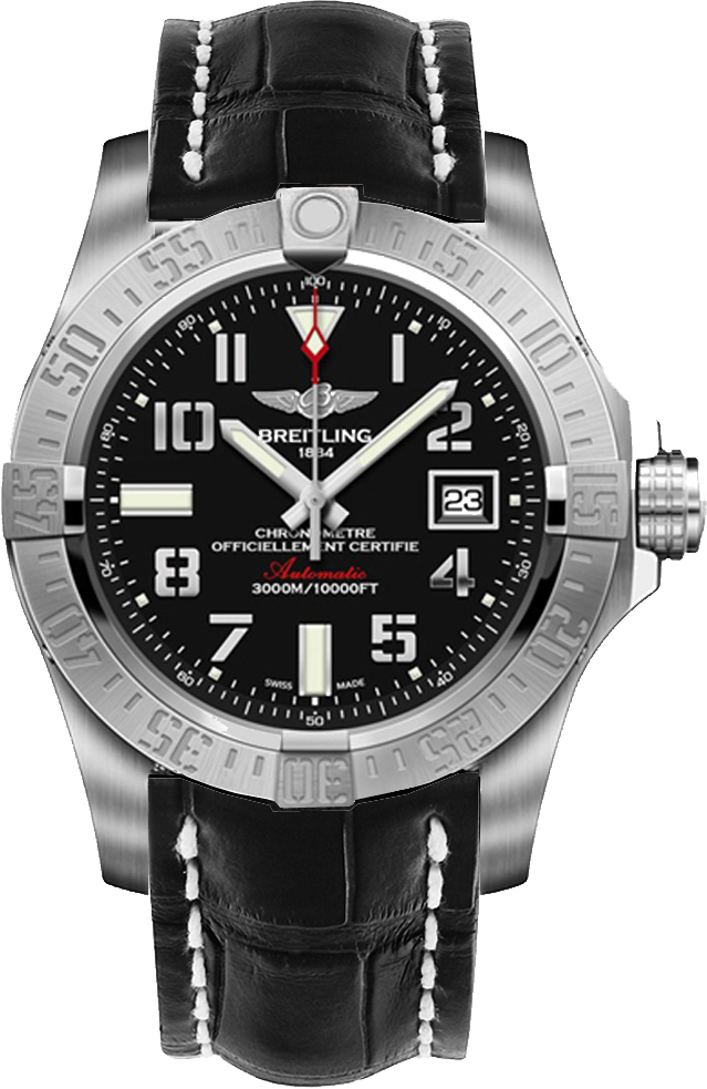 Breitling Avenger Self winding Automatic Chronometer Black Mens Watch A1733110-BC31-743P 
