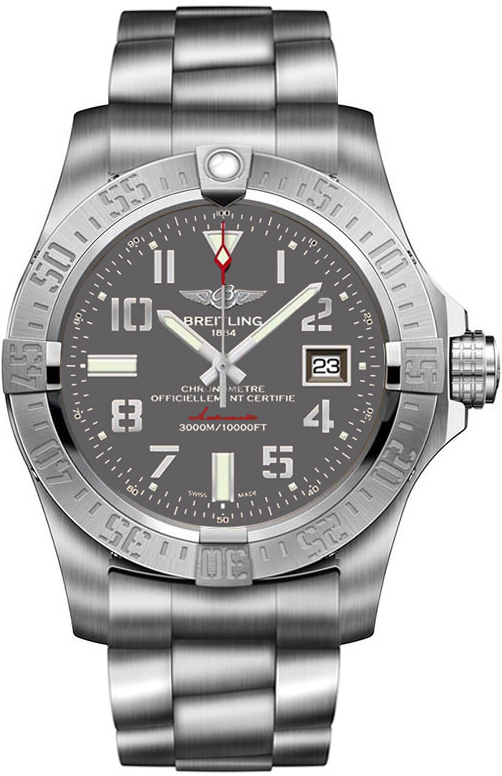 Breitling Avenger Self winding Automatic Chronometer Grey Mens Watch A1733110-F563-169A 