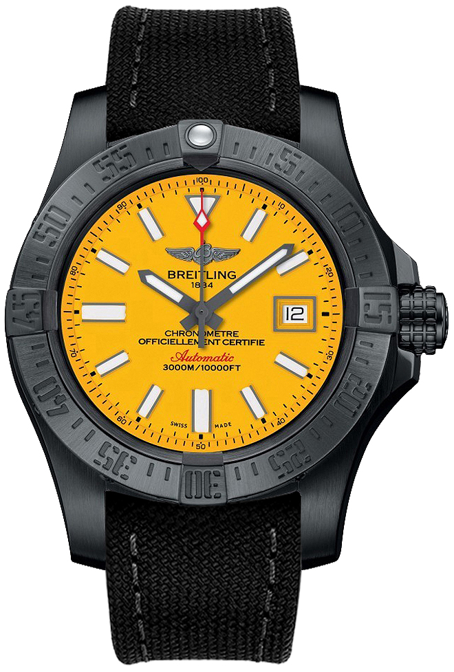 Breitling Avenger Self winding Automatic Chronometer Yellow Mens Watch M17331E2-I530-101W 