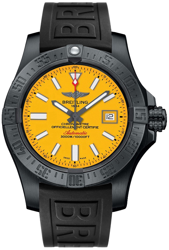 Breitling Avenger Self winding Automatic Chronometer Yellow Mens Watch M17331E2-I530-153S 