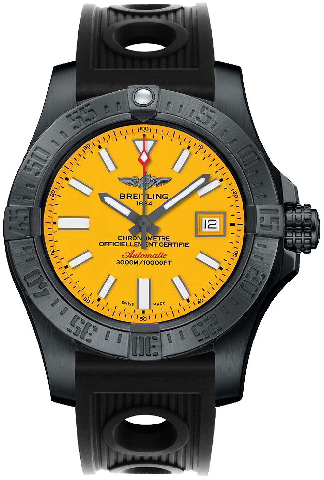 Breitling Avenger Self winding Automatic Chronometer Yellow Mens Watch M17331E2-I530-200S 